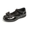 Girls Black Patent Leather School Shoes Formal Occasions Magic Tape TPR Sole Ages 4-16
