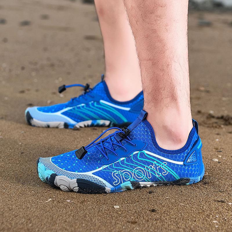 Fashion Summer Upstream Wading Shoes Five Fingers Beach Barefoot Colorful Sandals Men Women Pool Swimming Portable Aqua Sneakers Unisex