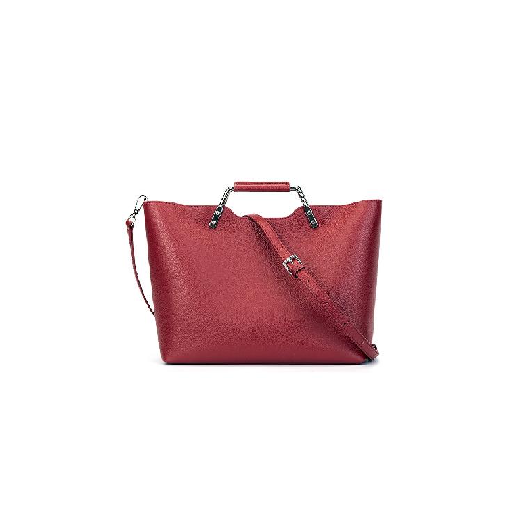 

European and American Retro Single Shoulder Large Bag Artistic Top Layer Cowhide Crossbody Bag червоний