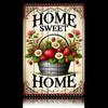 Metal Poster Wall Art Home Sweet Home Strawberry Kitchen Decor