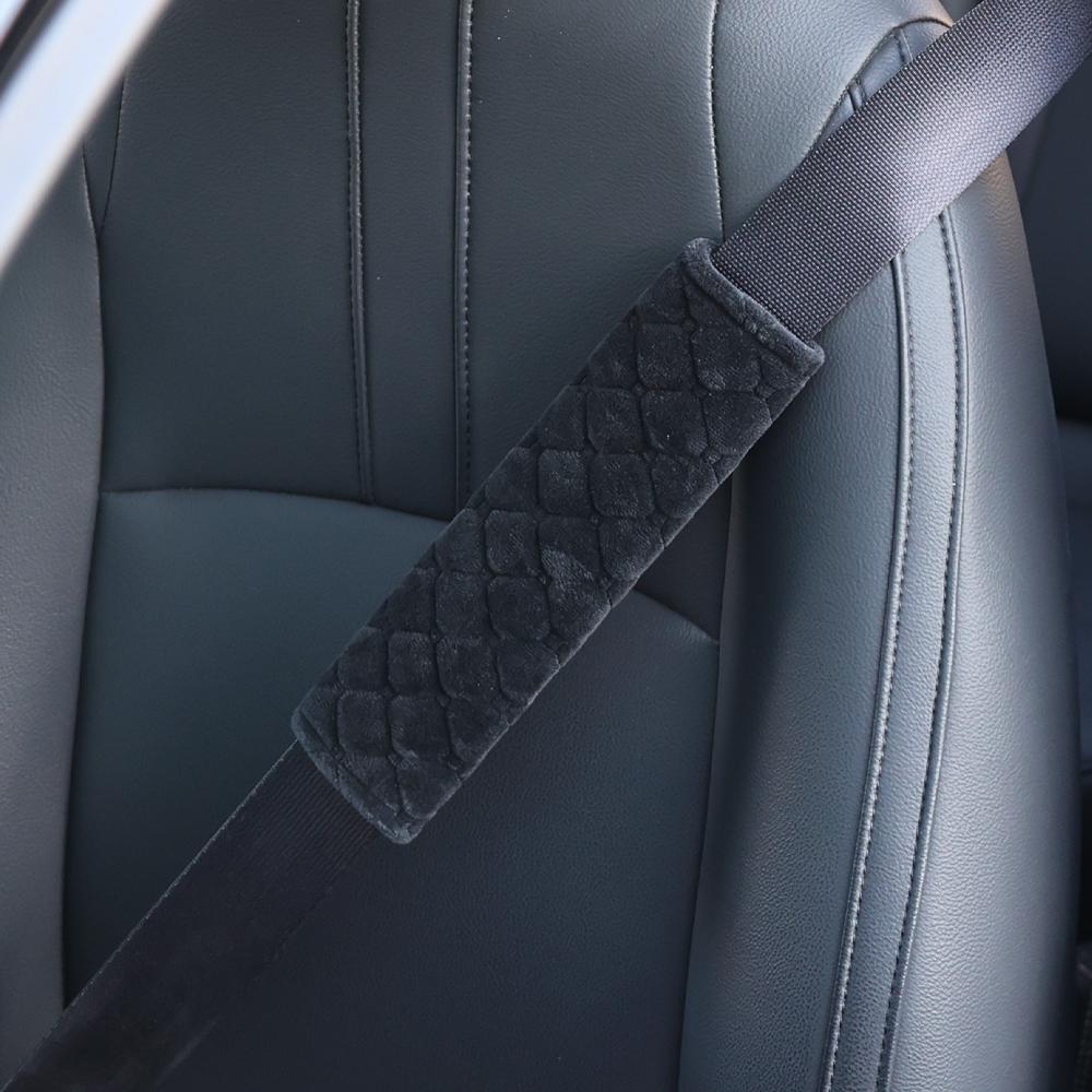 New Car Short Plush Seat Belt Shoulder Pad Cover Adjustable Soft Locator Warm Travel Bag Shoulder Pad Universal Cars Accessories