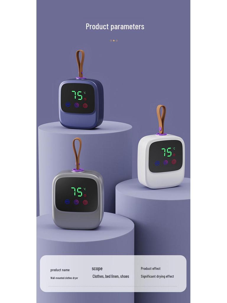 Portable Multi-Functional Smart Clothes Dryer - Quick Dry, Constant Temperature, Foldable for Dorm & Travel