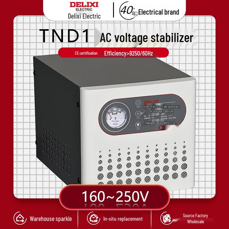 Однофазный AC стабилизатор напряжения DELIXI TND 2K с сердечником из чистой меди Standard