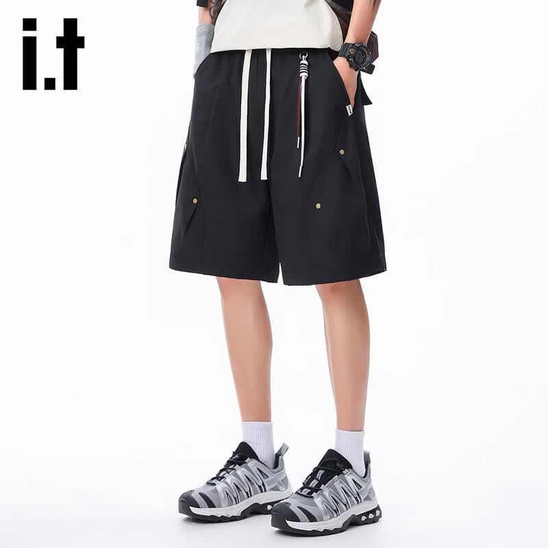 Izzue IT Men s Multi-Pocket Drawstring Cargo Shorts L