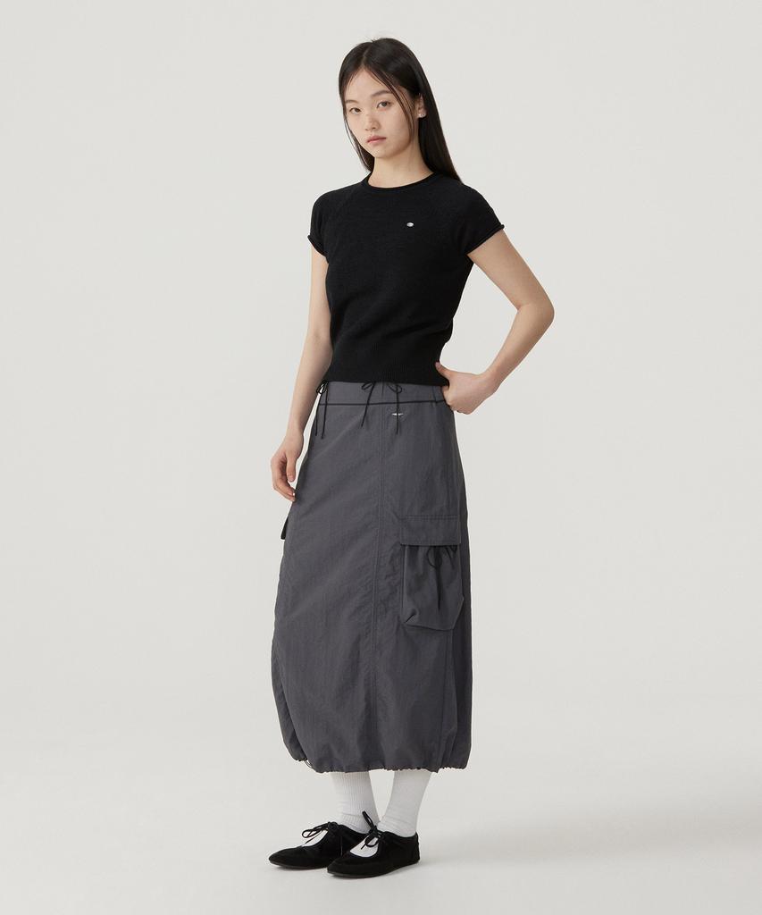 COVERNAT WOMAN Boucle Raglan Half Knit Black