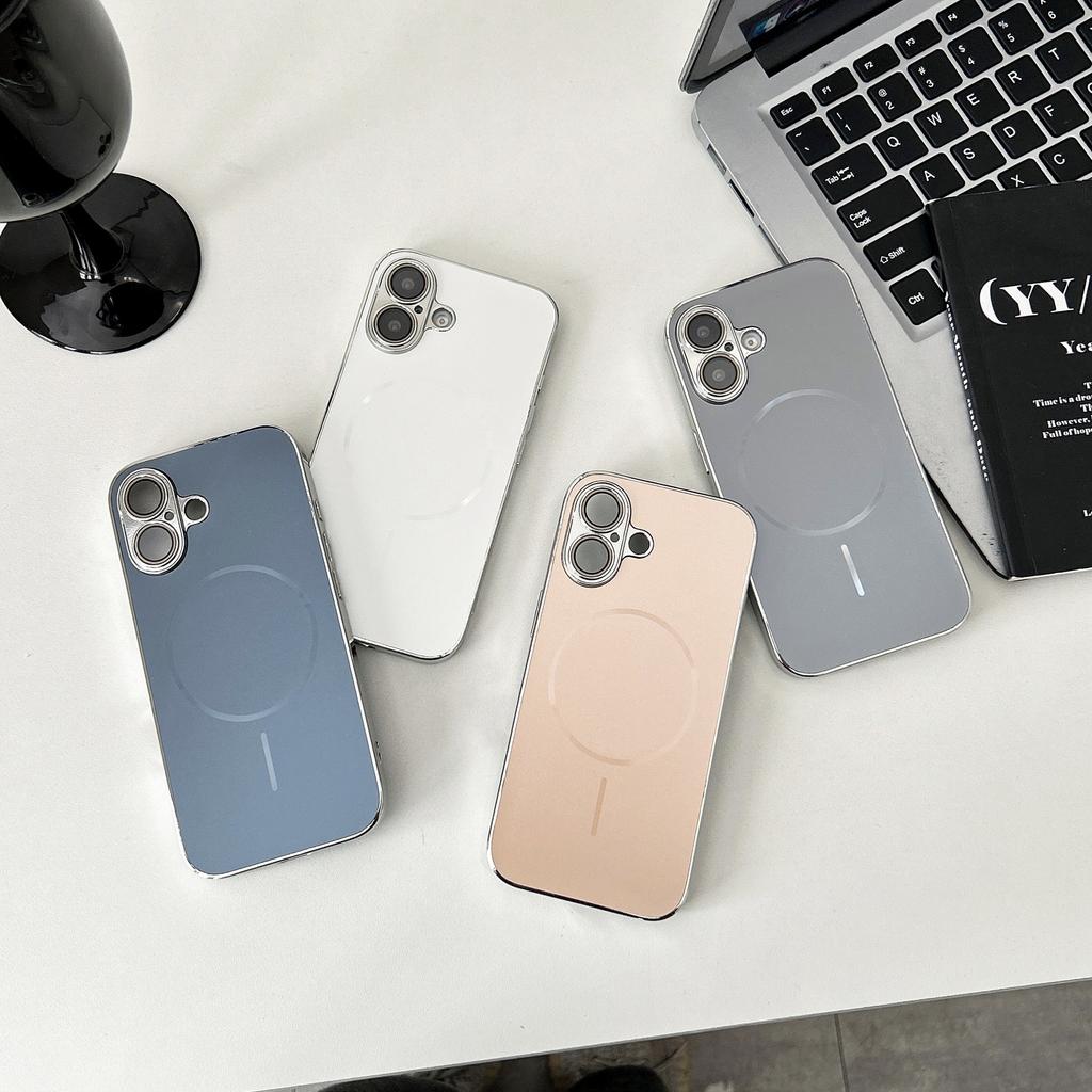 Fine-ring Magnetic Electroplated Phone Cases Are Suitable for Apple 14promax Protective Cases and Iphone15plus Shells