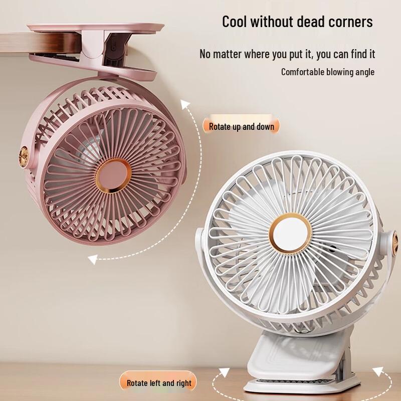 Miaojiayi Rechargeable Clip-On Desk Fan