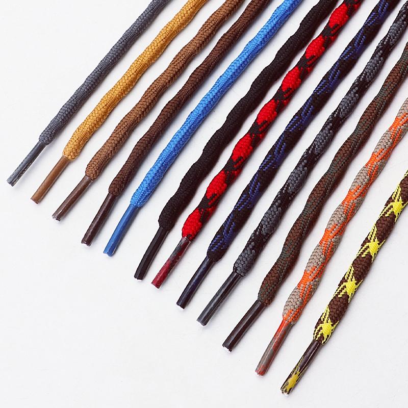 New Round Shoelaces Double Spherical Cross Woven Durable Sports Shoe Laces Outdoor Hiking Shoelace for Shoe Accessories 1 Pair