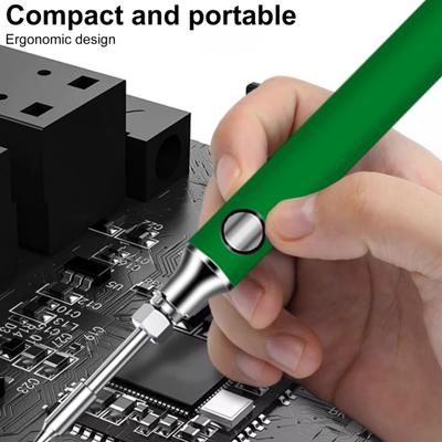 Electric Soldering Iron Kit Temperature Adjustable Fast Heating Portable Lightweight Design Rechargeable Wireless Soldering Iron Pen
