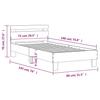 Bed Frame without Mattress with Headboard Sonoma Oak 75 x 190 cm