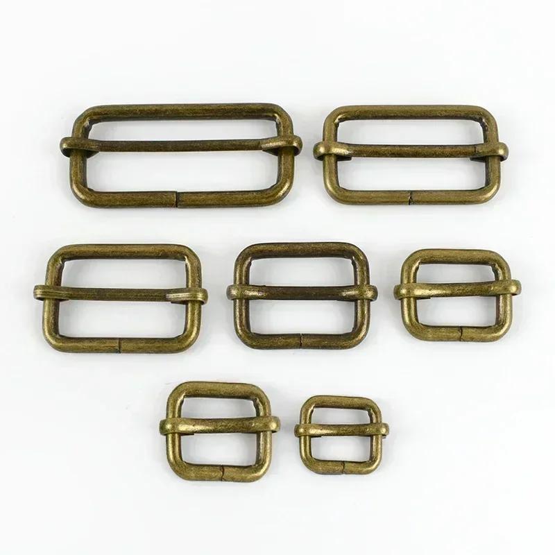 10Pcs Meetee 13-50mm Metal Buckle Backpack Belts Sliders Buckles Webbing Adjuster Clasp DIY Handbag Crafts Hardware Accessories
