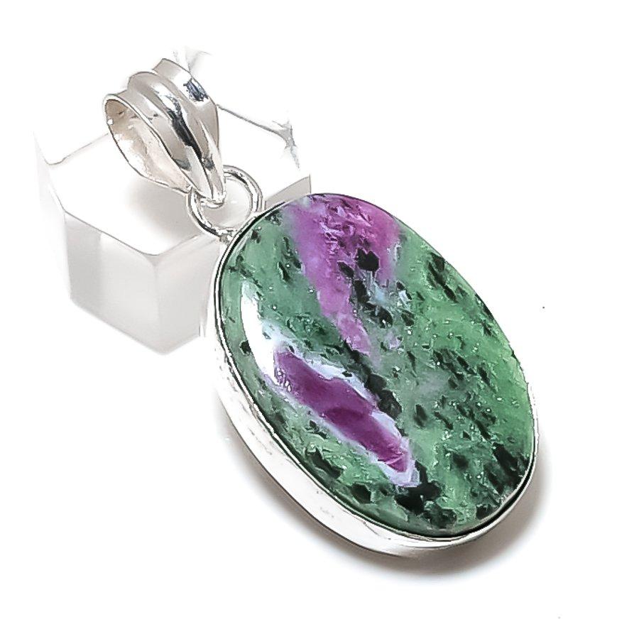

Ruby Zosite Gemstone Handmade 925 Sterling Silver Jewelry Pendant 1.77 f6H85