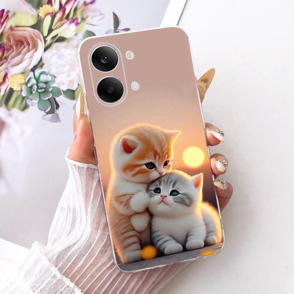 Case For Xiaomi Poco X8 Pro Max Cover Transparent Fashion Butterfly Cute Cat Cool Painted Soft Phone Casing 2602BPC18G