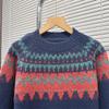 Christmas Atmosphere Sense Jacquard Pullover Sweater Women's Fall and Winter Loose Lazy Wind Soft Knit Sweater Tops