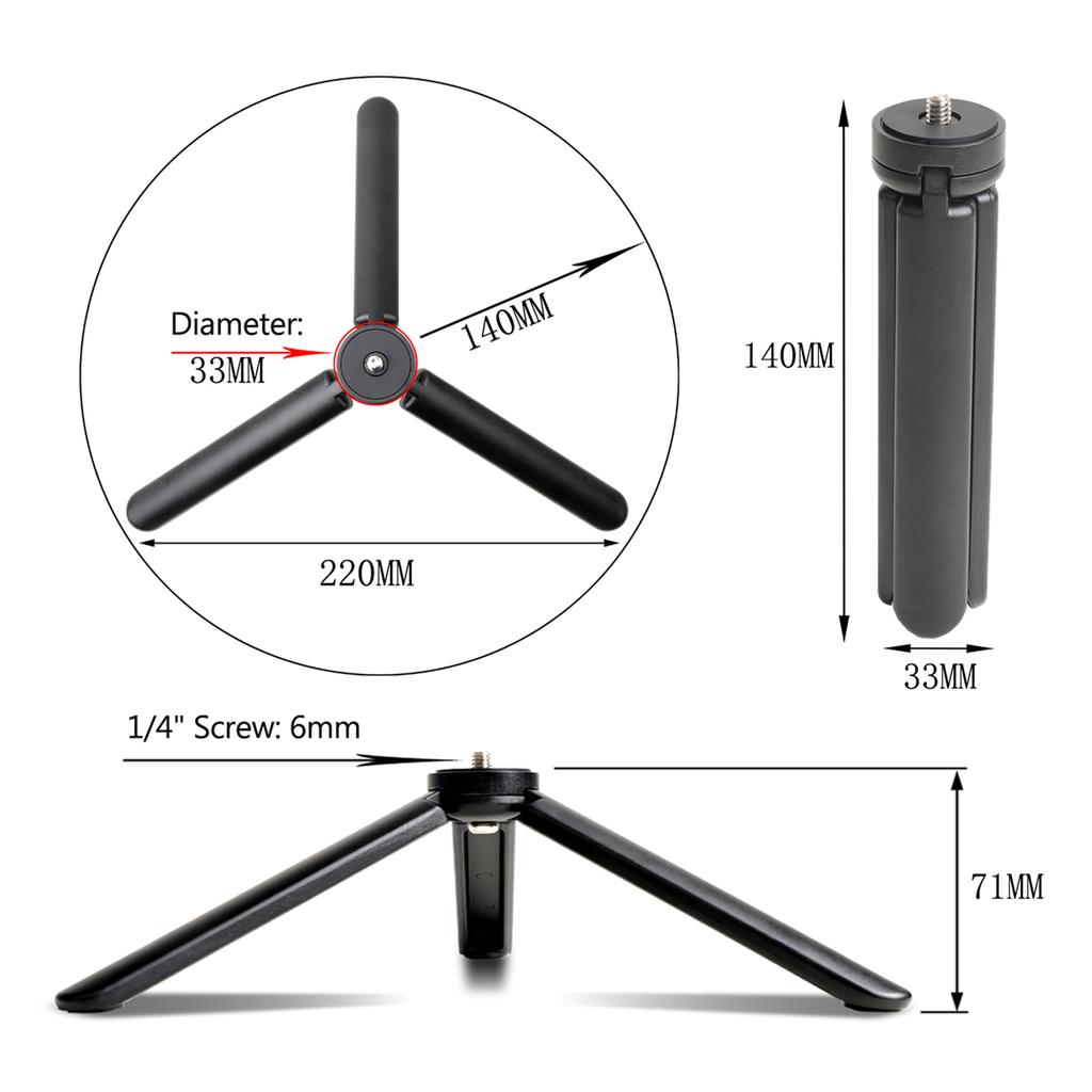 Lightweight Mini Desktop Tripod Aluminum Alloy Tripod Stand with 1 4 Inch Screw Wrench for DSLR ILDC Camera Camcorder