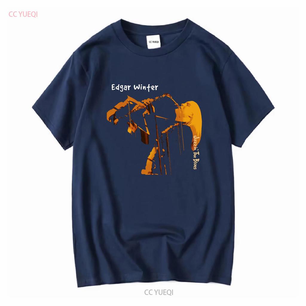 Cotton T shirt Jazzin the Blues Edgar Winter Music Ringo Starr vintage Washed Soft designer clothes Unisex Stylish Breathable
