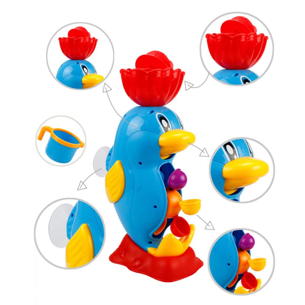 Bade-Angelset mit Schlaufenmund Dinosaurier, Wasserspritzender Dinosaurier Spielzeug und Gelbes Quietscheentchen Für Kleinkinder zur Fähigkeitsentwicklung und Unterhaltung
