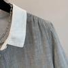 Blouses Shirt for Women Summer Cotton Short Sleeve Retro Casual Loose Blouse Coat Top