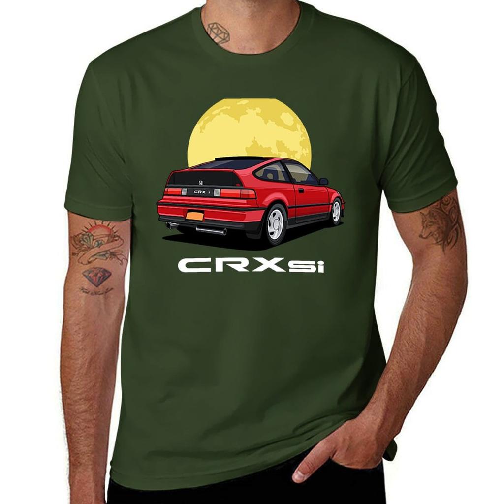 CRX SI Classic Car T-Shirt Korean Fashion Hippie Clothes Sublime Men's Clothing
