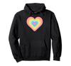 Rainbow Heart Flag Watercolor Painting Rainbow Heart Friend Hoodie