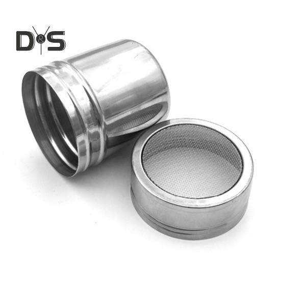 Edelstahl-Gewürzsieb mit Deckel, feines Netz, drehbarer Deckel, Gewürzglas für Pfeffer, Kaffee, Pulver, BBQ, Gewürze, Salz und Zucker in Lebensmittelqualität