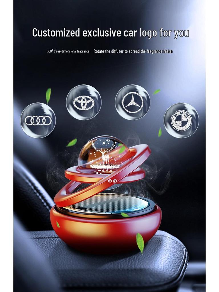 Solar Rotating Car Aromatherapy Ornament