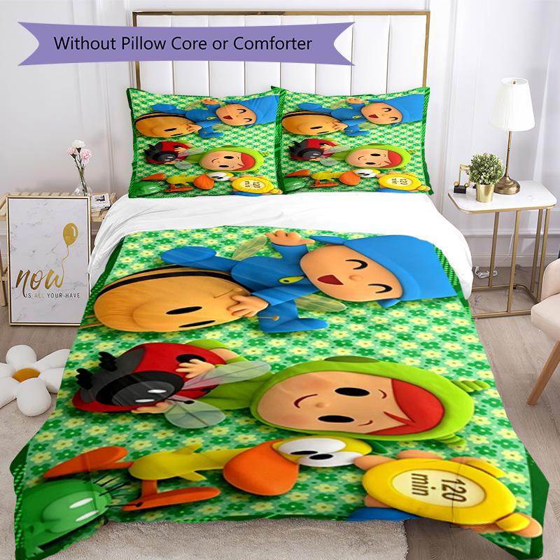 Pocoyo Duvet Cover Set Suitable for Dormitory Machine Washable Christmas Gift