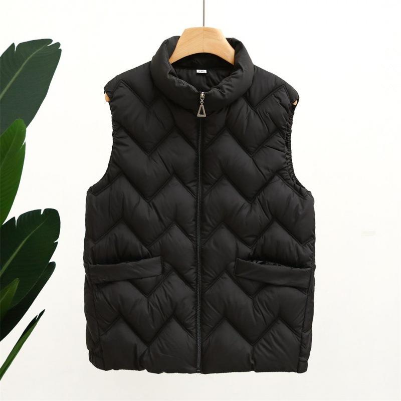 Weste Damen Herbst und Winter Mode Mutter Weste Jacke lockere und leichte Daunen Baumwollweste Weste Weste warme Baumwolljacke Top