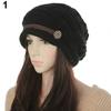 Women's Fashion Braided Autumn Winter Warm Baggy Beanie Knit Crochet Ski Hat Cap