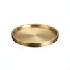 Korean BBQ Serving Tray Double Layer Stainless Steel Round Plate Thickened Design