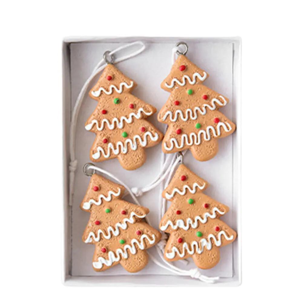 Christmas Resin Cookie Man Candy Set Pendant Diy Christmas Party Decorations Christmas Crafts Supplies Christmas Decorations