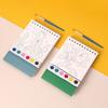 Creative Painting Book Set Watercolor Sheets with 6 Color Grids Ergonomic Brush Mini Watercolor Workbook Travel Kit for Adults Gift