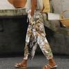 Women's Fashion Printed Drawstring Pocket Elastic Waist Casual Pants