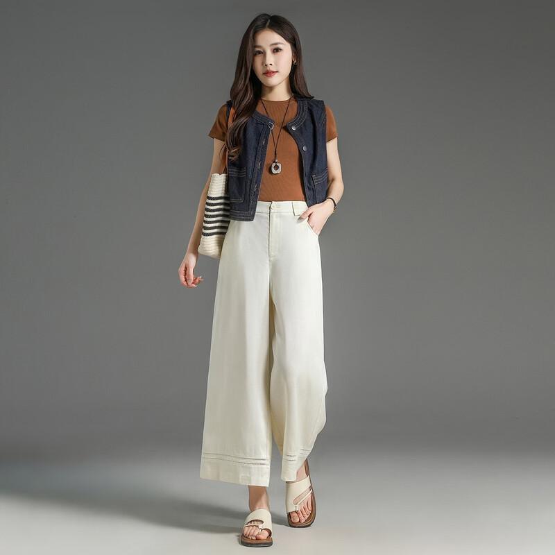 Women's 100% Lyocell Cropped Pants