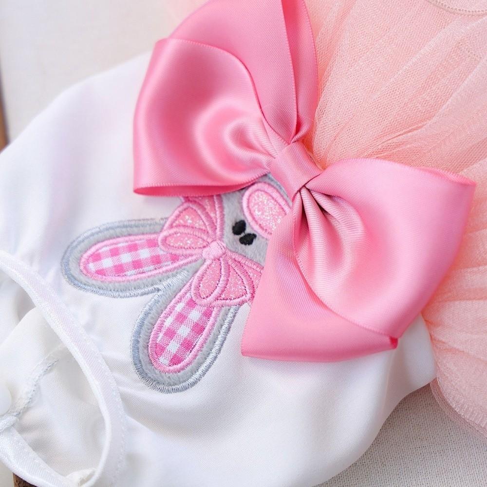 Rabbit Pattern Easter Dog Puffy Skirt Soft Dogs Mesh Fluffy Skirt Pet Princess Dress  Easter Sunday