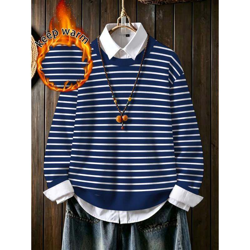 3D Lightweight Casual Crew Neck Long Sleeve Sweater, Young Fashion Trendy Relaxed-Fit Knit Top