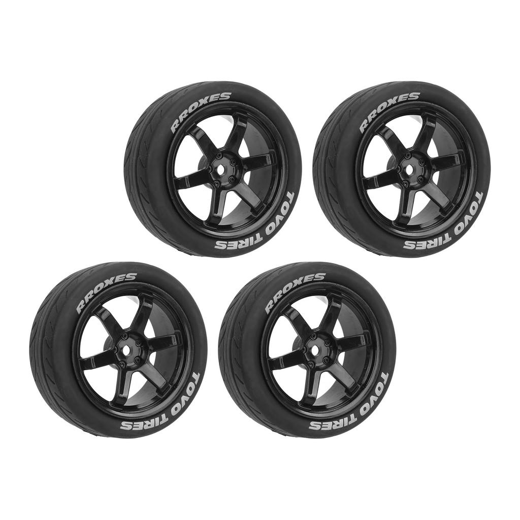 4Pcs 1Celsius10 RC Tires Plastic Rubber Smoothly   Strong Cushioning RC Wheels Replacement for    01  02