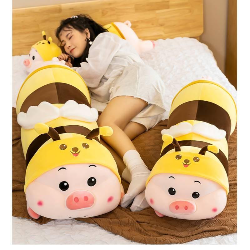 Pig Bumblebee Plush Toy Long Style Stuffed Animal Doll Kids Decoration Gift
