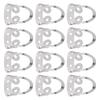 12Pcs Finger Picks Adjustable Stainless Steel Banjo Ukulele Guitar Plucked Strings ToolSilver