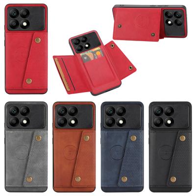 POCO X6 PRO 5G Etui skórzane z klapką Portfel Magnetyczne gniazda na karty Kieszeń Uchwyt Tylna pokrywa Do etui na telefon Xiaomi POCO X6 PRO 5G