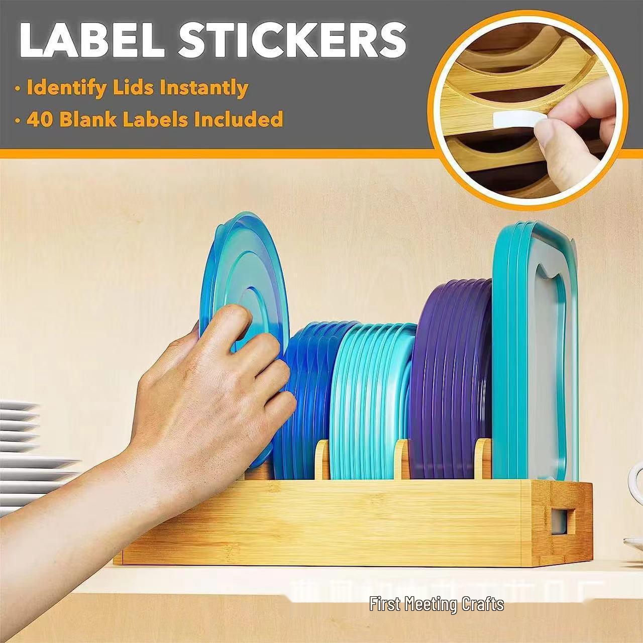 

Бамбуковый и деревянный многосекционный ящик для хранения со съемными разделителями для тарелок и блюд 33 x 26 x 6.5 cm