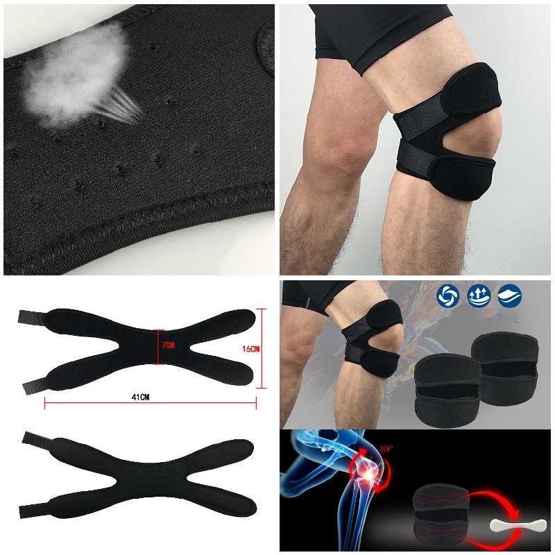 Adjustable Compression Knee Patellar Pad Non Slip Design Tendon Support Sleeve Brace Suitable for Joint Pain Relief