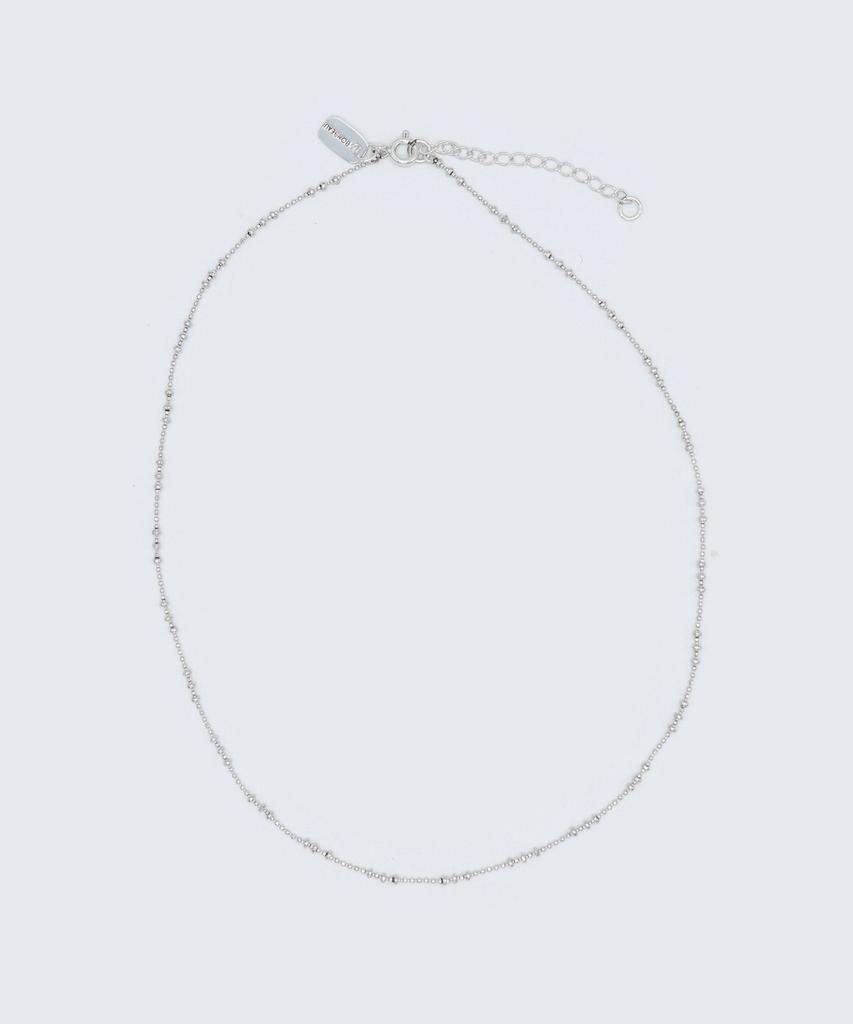 Bonbeau Water Drop Silver Chain NecklaceWater Drop Italian Chain 925 Silver Ball Choker Necklace