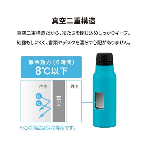 The-peacock Thermos Industry (The-peacock) Peacock Water Bottle, 600ml Capacity, Carbonated Drink Compatible, Cold Insulation, Vacuum Insulated, Direc