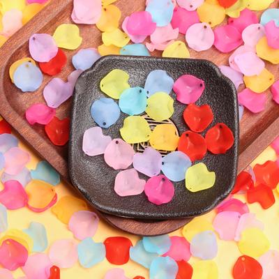 500g About 1650Pcs For Jewelry Making Handing Craft Acrylic DIY Accessories 15mm Transparent Petal