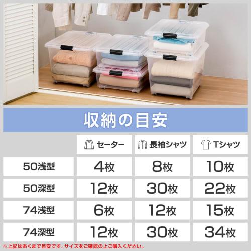 Tenma Lockseed 74 Deep Storage Case with Rollers for Vertical and Horizontal Movement, Made in Japan. This deep storage case is perfect for closet sto