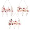 Wooden Christmas Hanging Letter Sign Pendants Gnome Santa Claus Merry Christmas Decoration for Home 2025 New Year Party Gifts