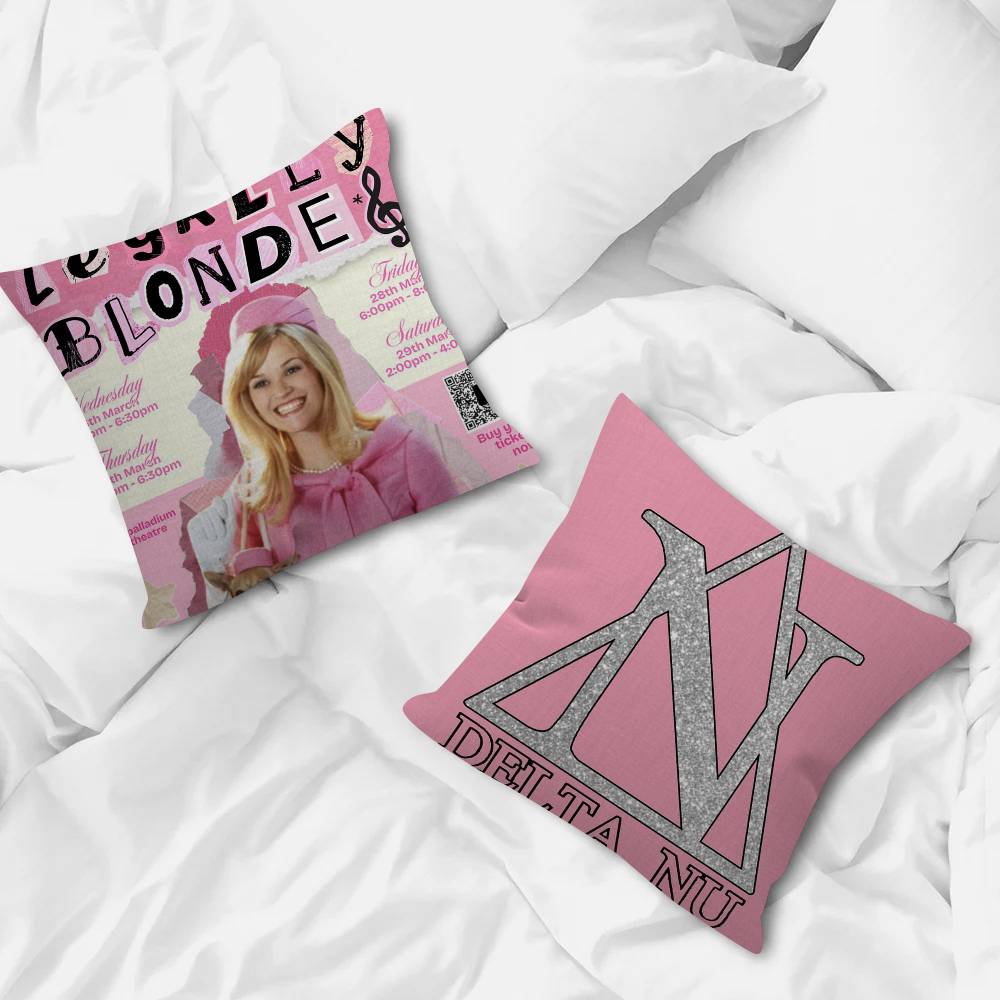 Movie L-Legally Logo B-Blonde 45*45Cm Cushion Cover Pillow Cover Decor Pillowcase Home Pillowcase For Couch Pillow