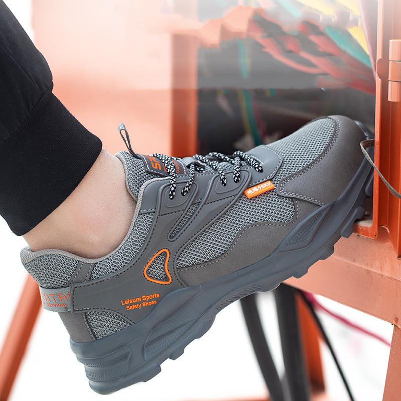 Męskie modne oddychające buty ochronne stalowe nakładki na palce buty robocze na zewnątrz pracownik izolacja sneakersy elektryk buty ochronne