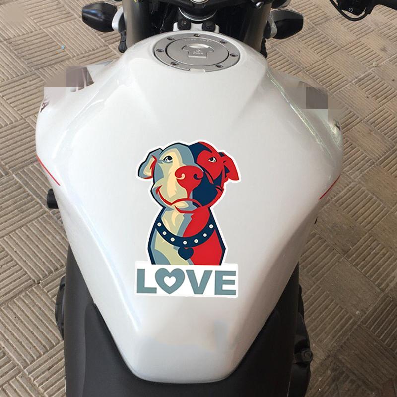 JT139#10x15cm Pitbull - Love Sticker - Sticker Graphic - Auto, Wall, Laptop, Cell, Truck Sticker For Windows, Cars, Trucks